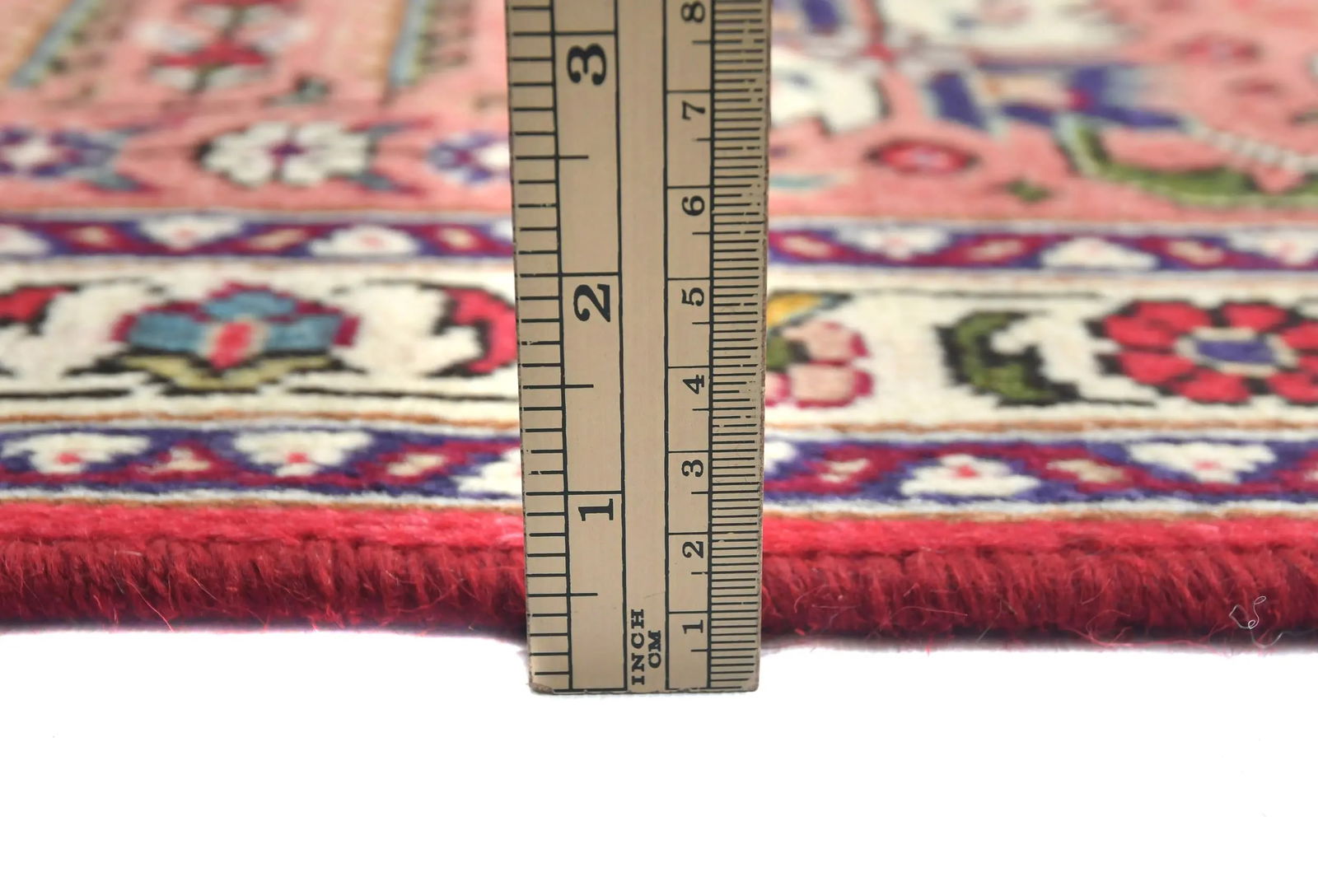 Vintage Red Traditional 8X11 Tabriz Persian Rug - 9