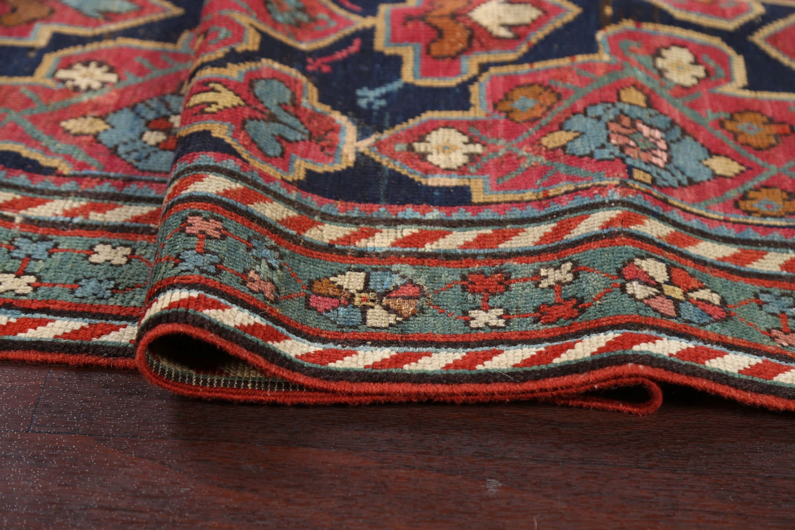 Pre-1900 Antique Karabakh Oriental Runner Rug 4x10 - 11