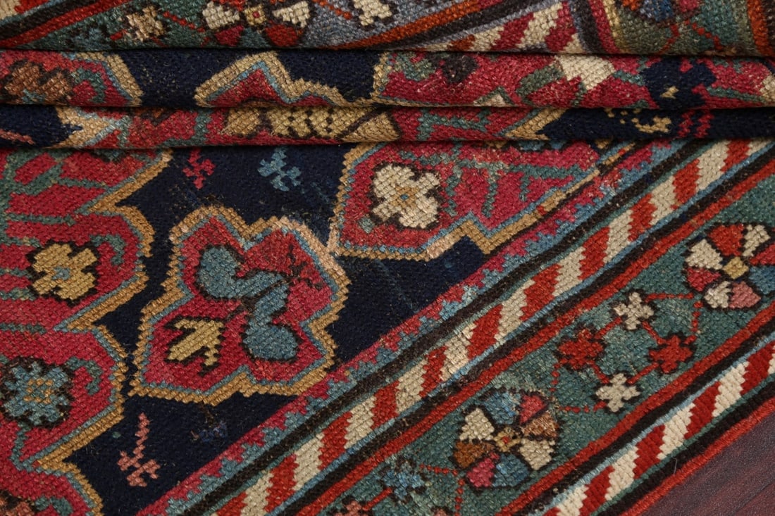 Pre-1900 Antique Karabakh Oriental Runner Rug 4x10 - 16