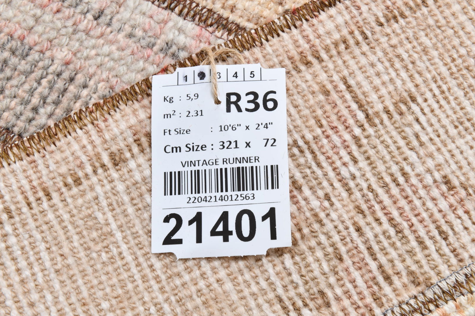 2'4'' x 10'6'' Turkish Vintage Runner Rug - 21401 - 20