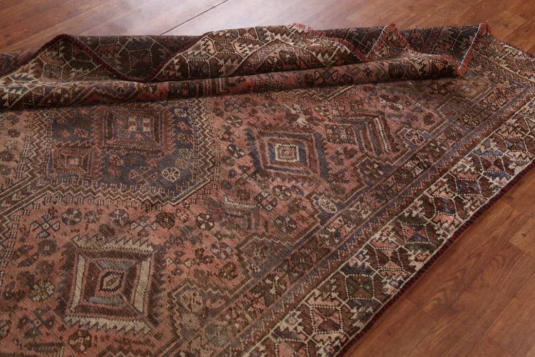 Antique Wool Shiraz Persian Area Rug 5x8 - 16