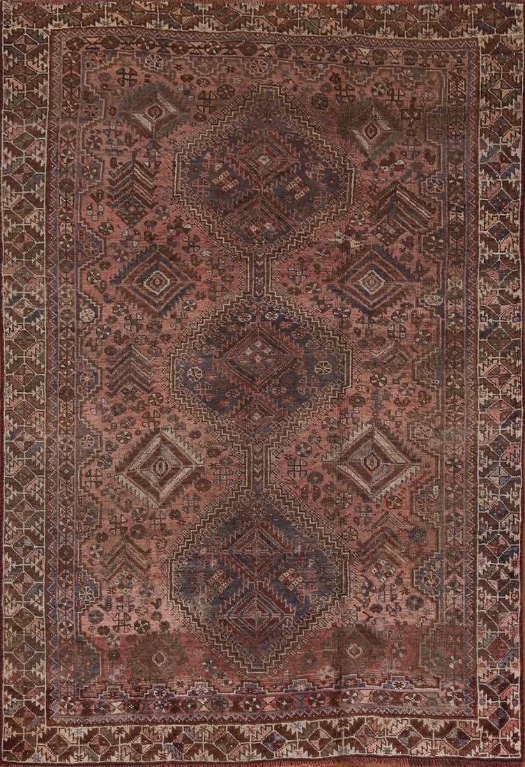 Antique Wool Shiraz Persian Area Rug 5x8 (1 of 20)