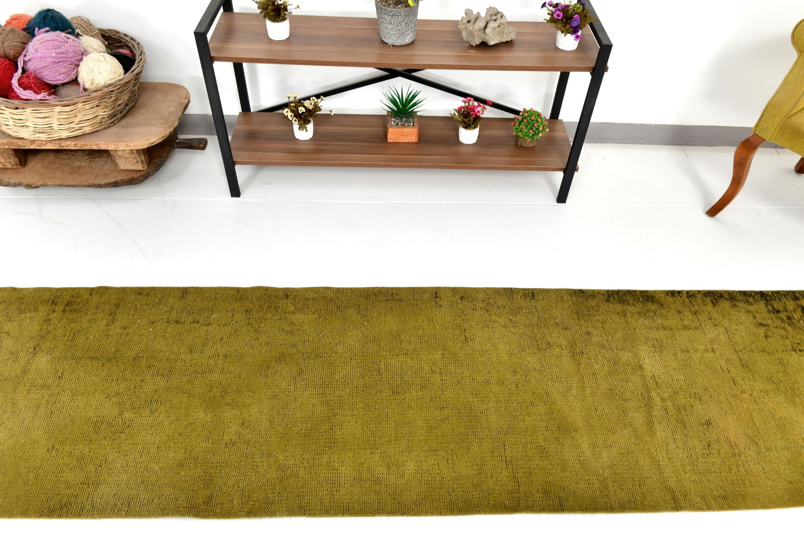 2'3'' x 9'2'' Handmade Vintage Wool Rug - 24687 - 3