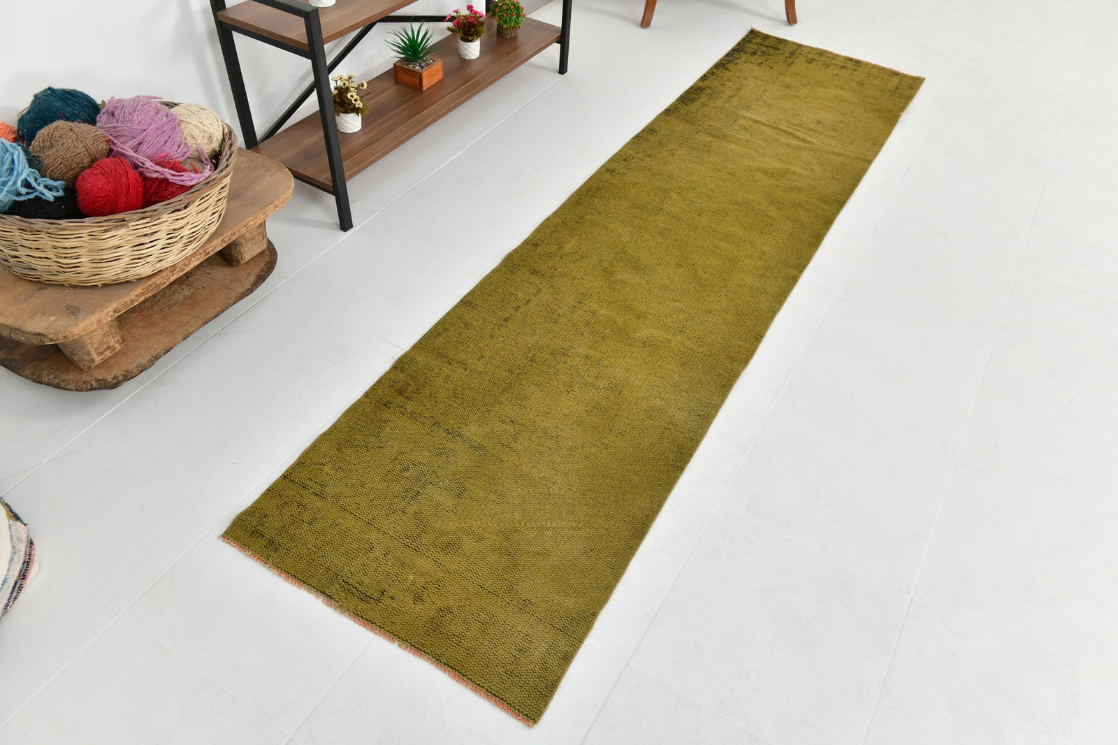 2'3'' x 9'2'' Handmade Vintage Wool Rug - 24687 - 4