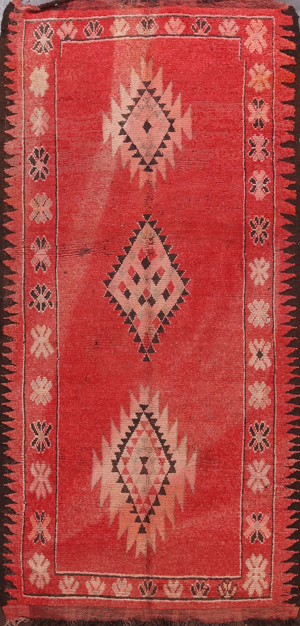 Antique Tribal Moroccan Oriental Area Rug 5x9: Title:Antique Tribal Moroccan Oriental Area Rug 5x9 Origin:A Beautiful Genuine Morocco Moroccan rug is Hand Knotted by skillful weavers in Morocco with