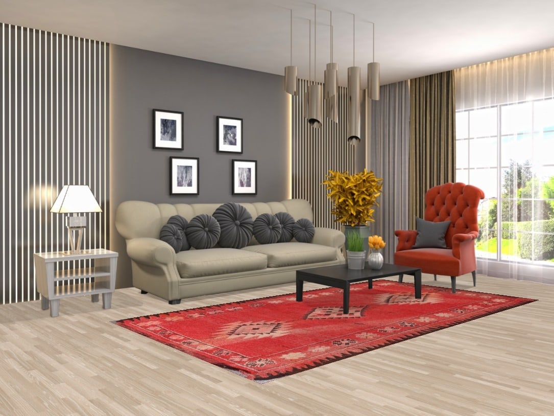 Antique Tribal Moroccan Oriental Area Rug 5x9 - 2