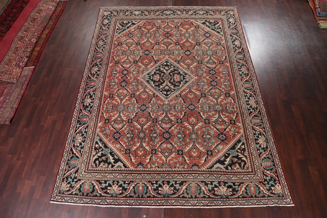 Antique Vegetable Dye Mahal Persian Area Rug 10x13 - 18