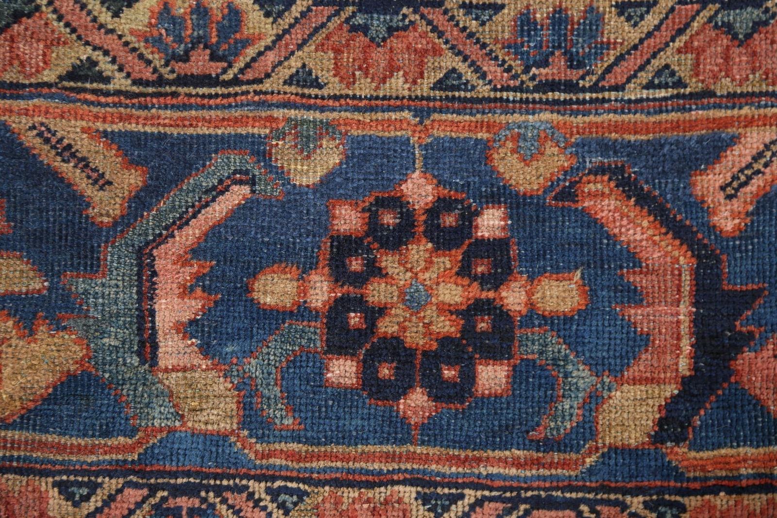 Pre-1900 Antique Vegetable Dye Sultanabad Ziegler Persian Rug 10x12 - 11