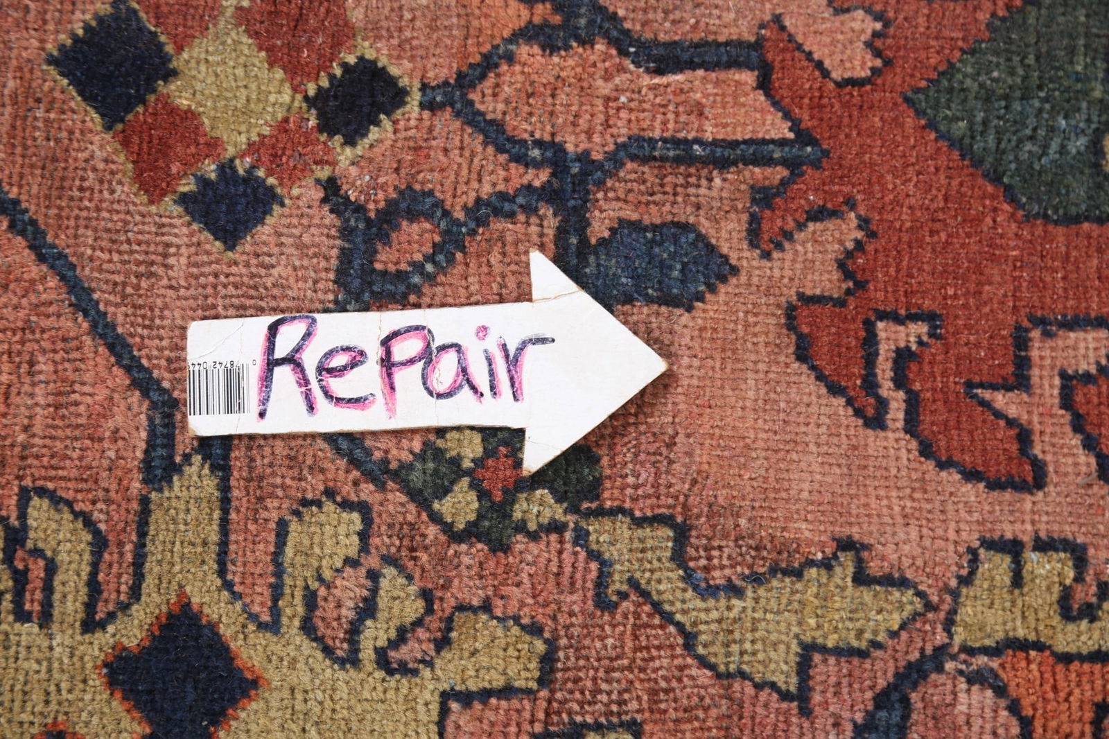 Pre-1900 Antique Vegetable Dye Sultanabad Ziegler Persian Rug 10x12 - 12