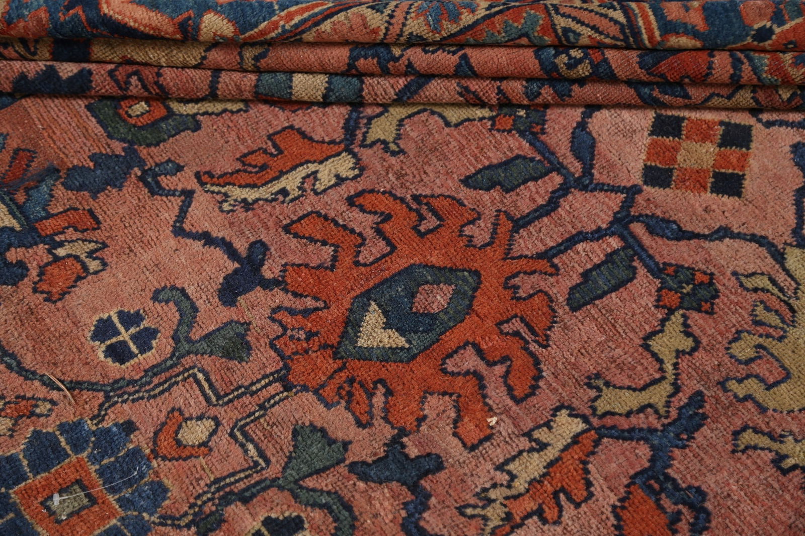 Pre-1900 Antique Vegetable Dye Sultanabad Ziegler Persian Rug 10x12 - 19