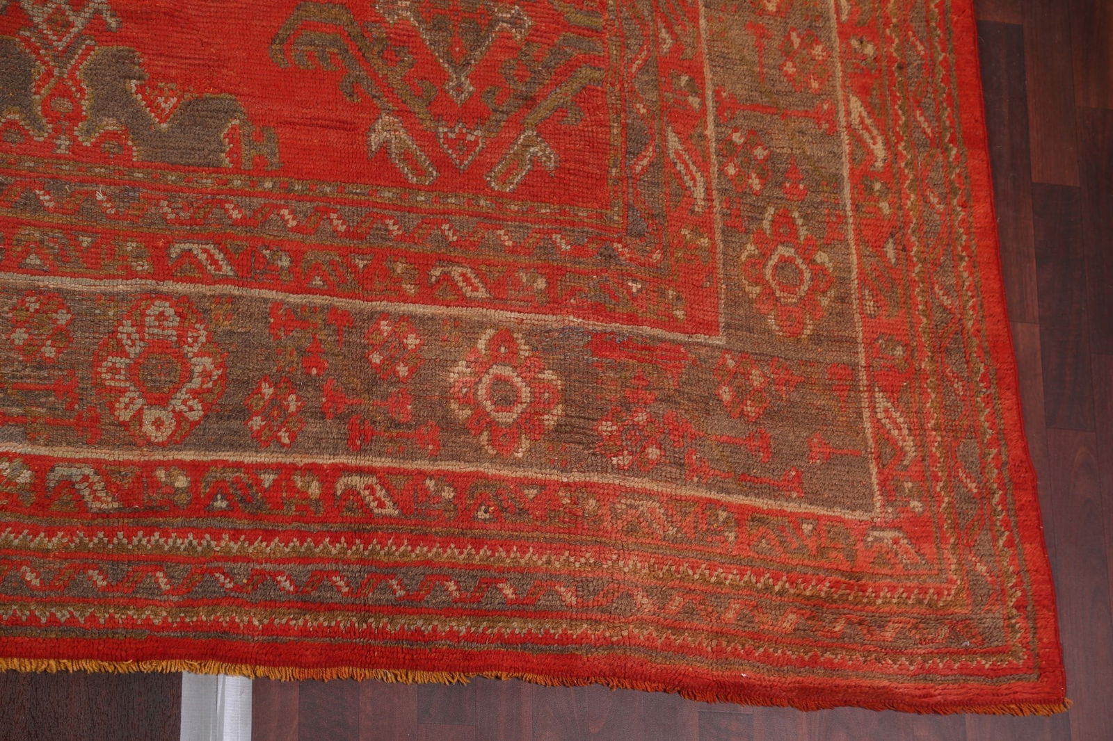 Pre-1900 Antique Vegetable Dye Oushak Turkish Area Rug 14x19 - 7