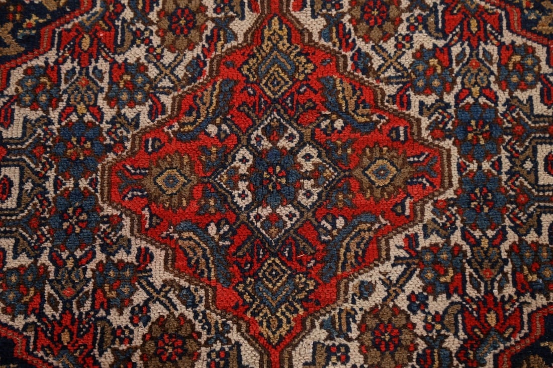 Pre-1900 Antique Vegetable Dye Malayer Persian Runner Rug 7x17 - 11