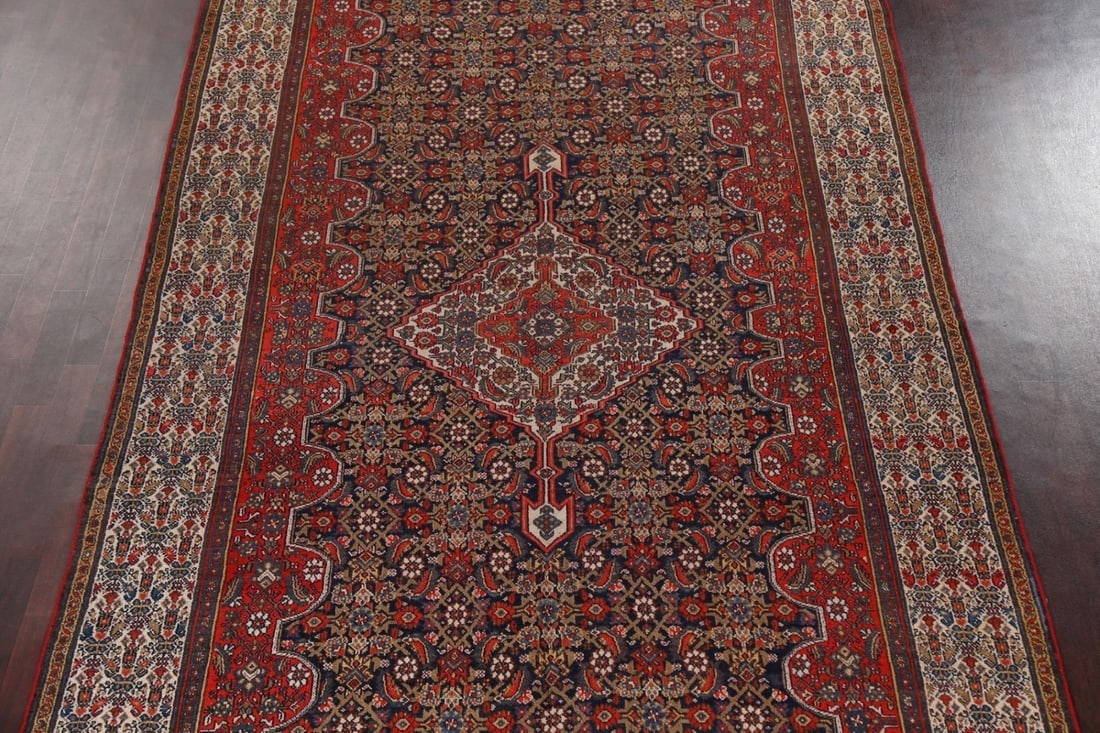 Pre-1900 Antique Vegetable Dye Malayer Persian Runner Rug 7x17 - 4