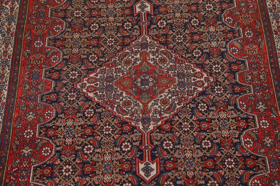 Pre-1900 Antique Vegetable Dye Malayer Persian Runner Rug 7x17 - 5