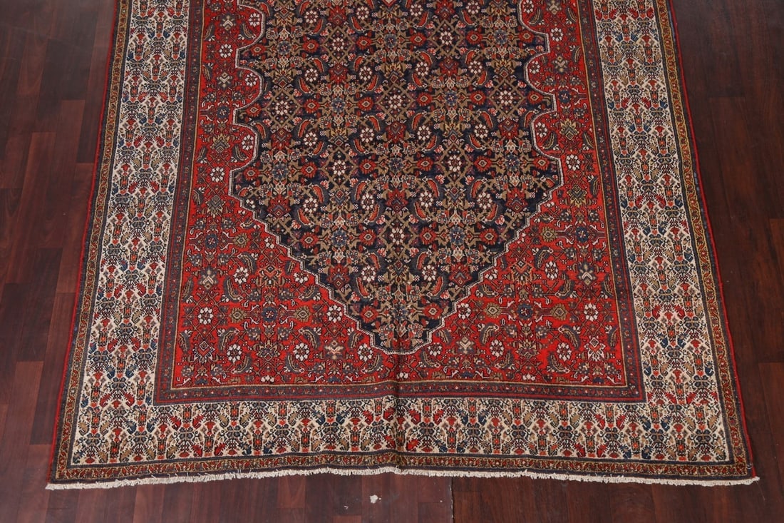 Pre-1900 Antique Vegetable Dye Malayer Persian Runner Rug 7x17 - 6