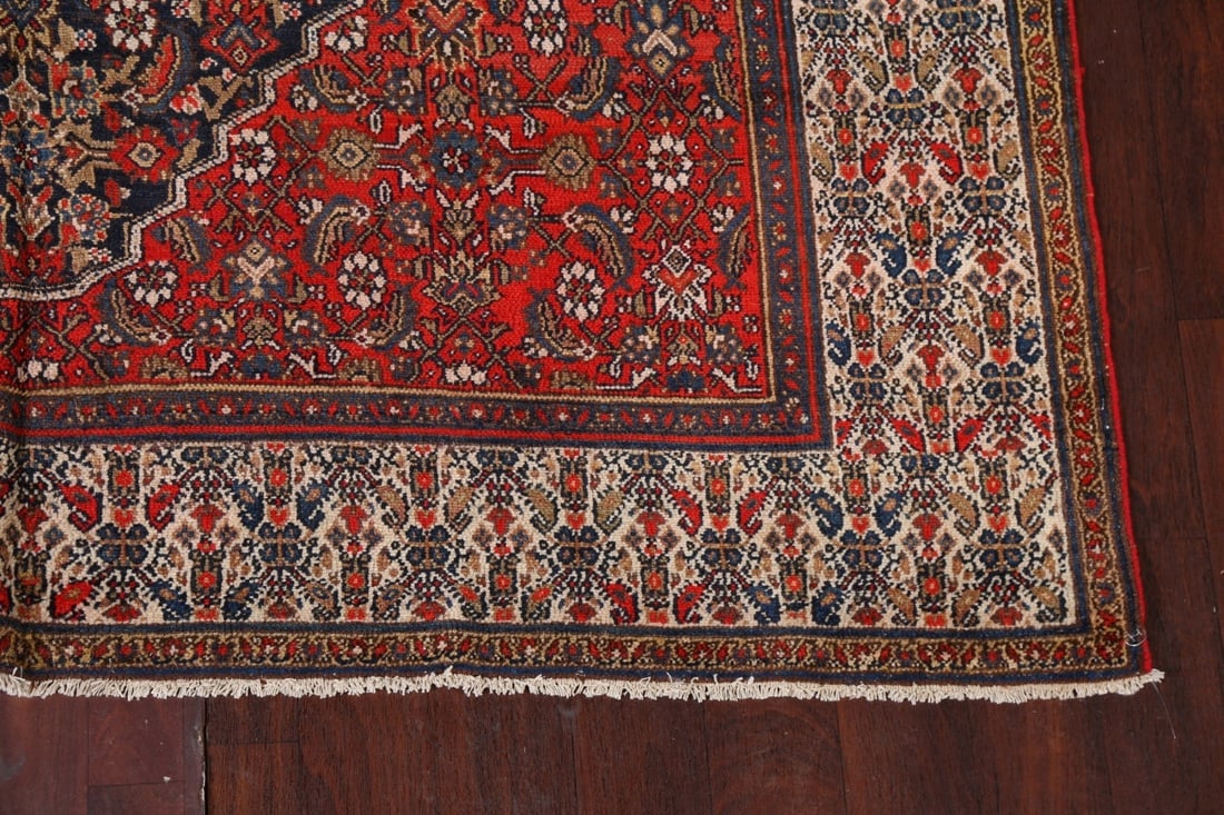 Pre-1900 Antique Vegetable Dye Malayer Persian Runner Rug 7x17 - 7