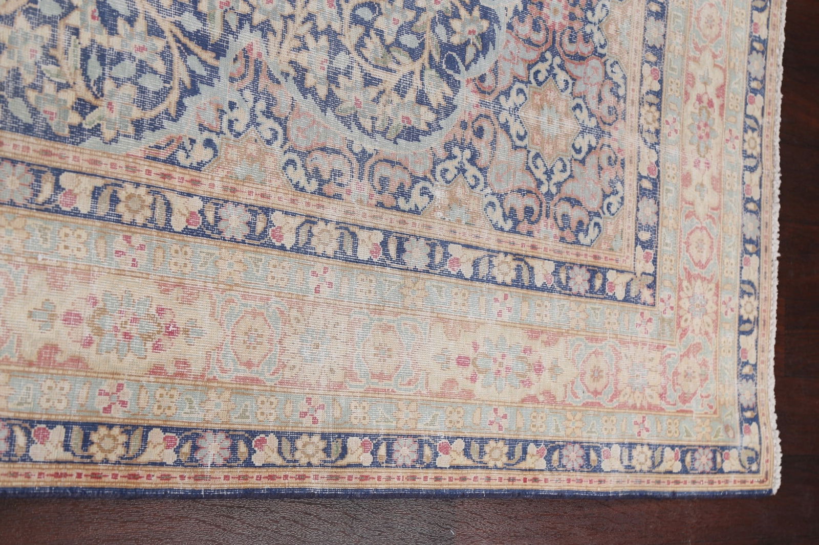 Antique Distressed Kerman Persian Area Rug 7x11 - 14