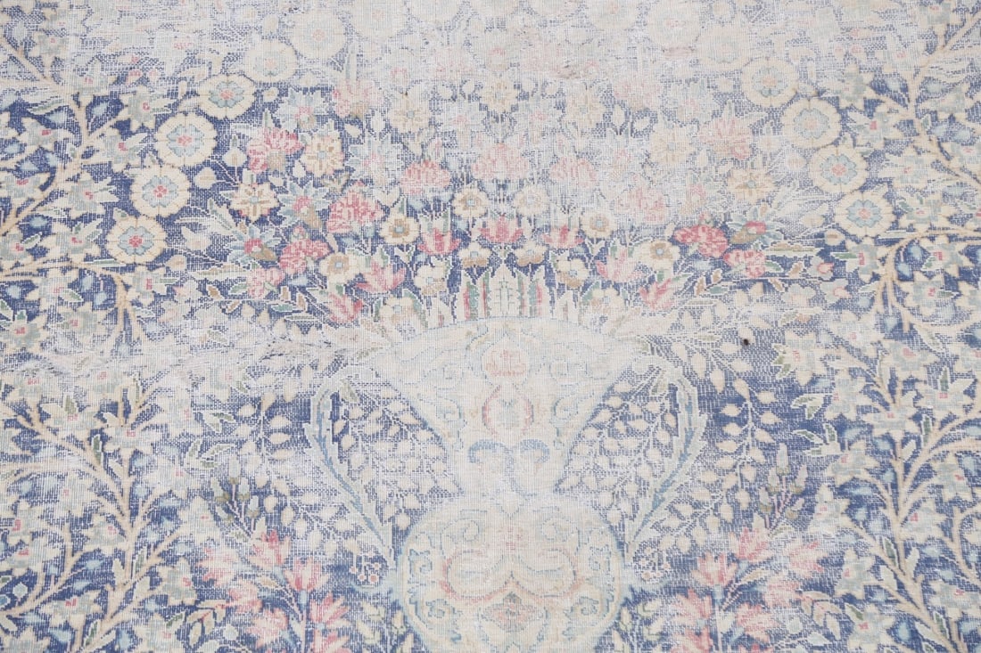 Antique Distressed Kerman Persian Area Rug 7x11 - 5