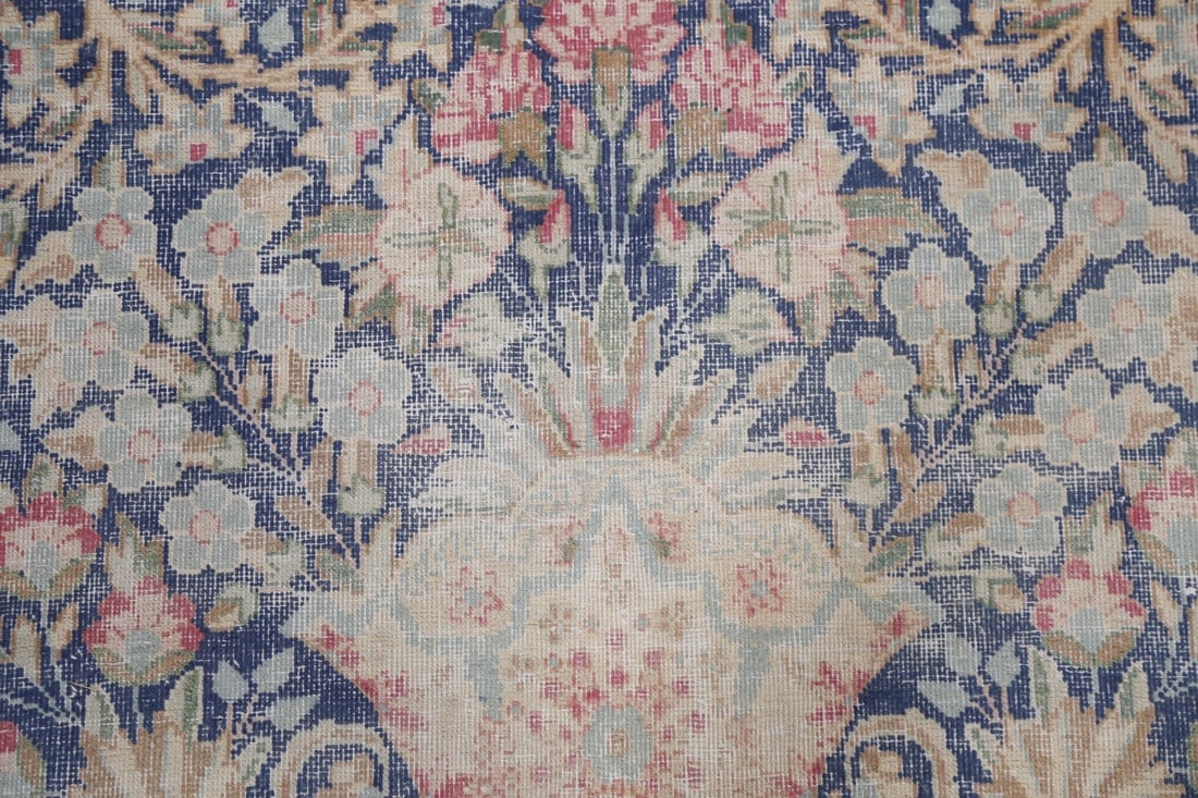 Antique Distressed Kerman Persian Area Rug 7x11 - 9