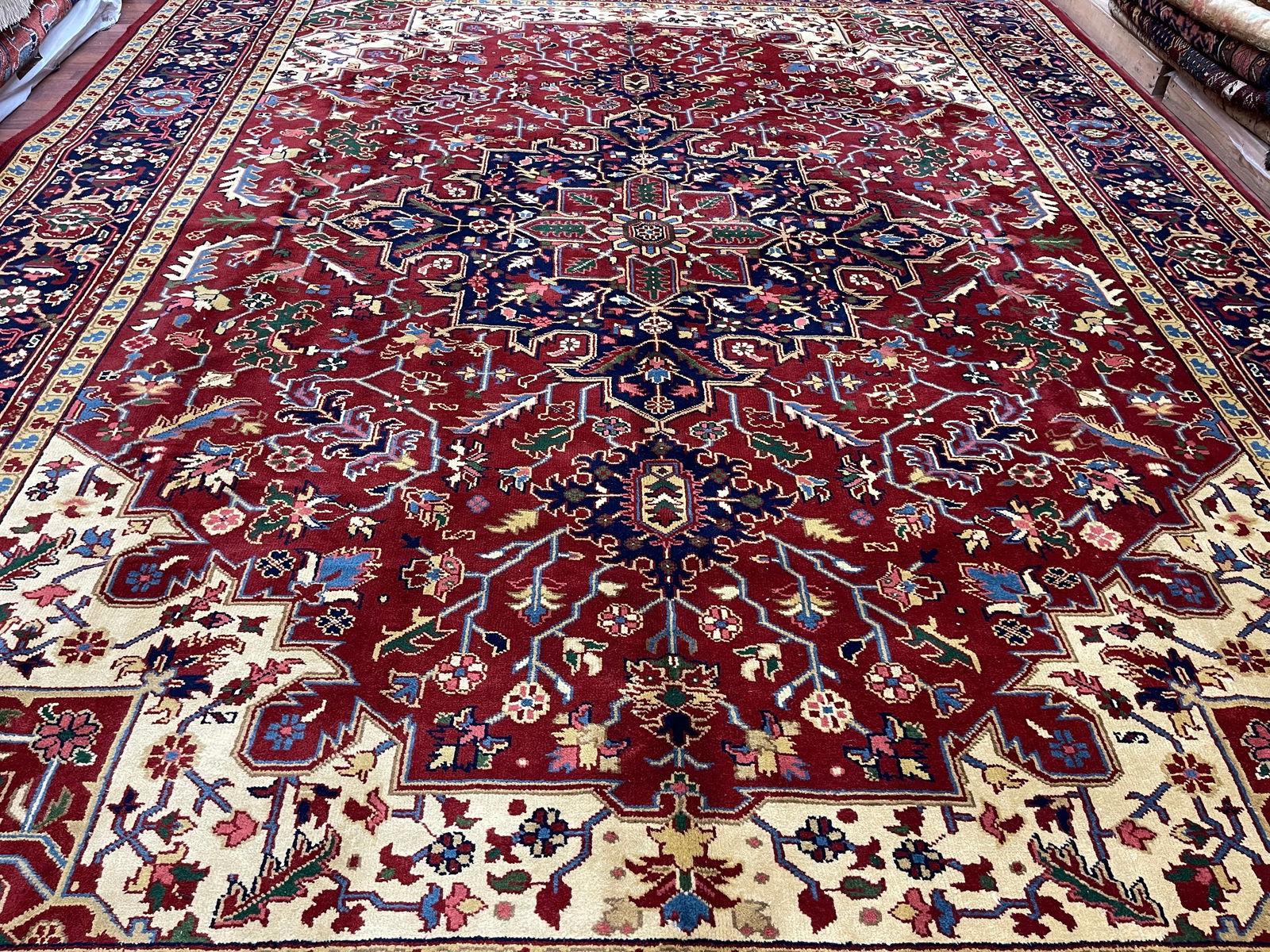 Vintage Persian Heriz Rug-4942 - 10