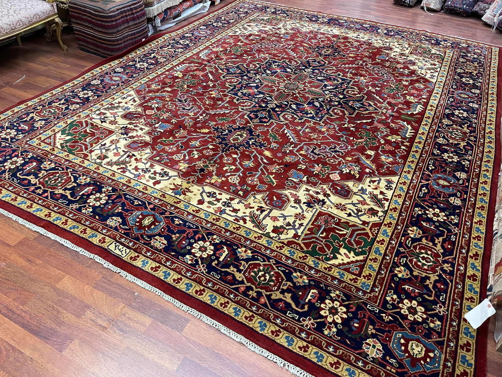 Vintage Persian Heriz Rug-4942 - 8