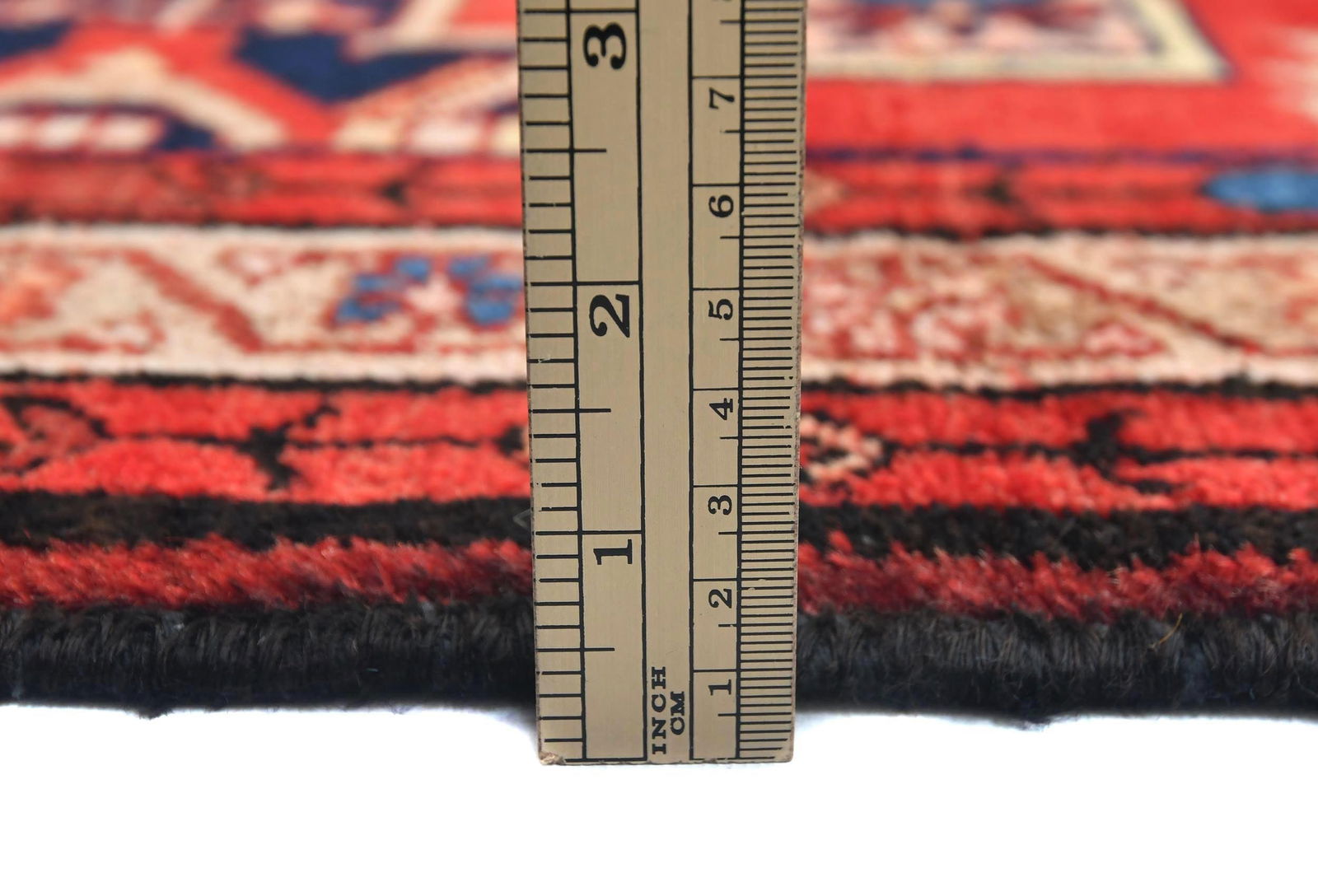 Vintage Red Tribal 3'7X9'10 Hamedan Persian Runner Rug - 10