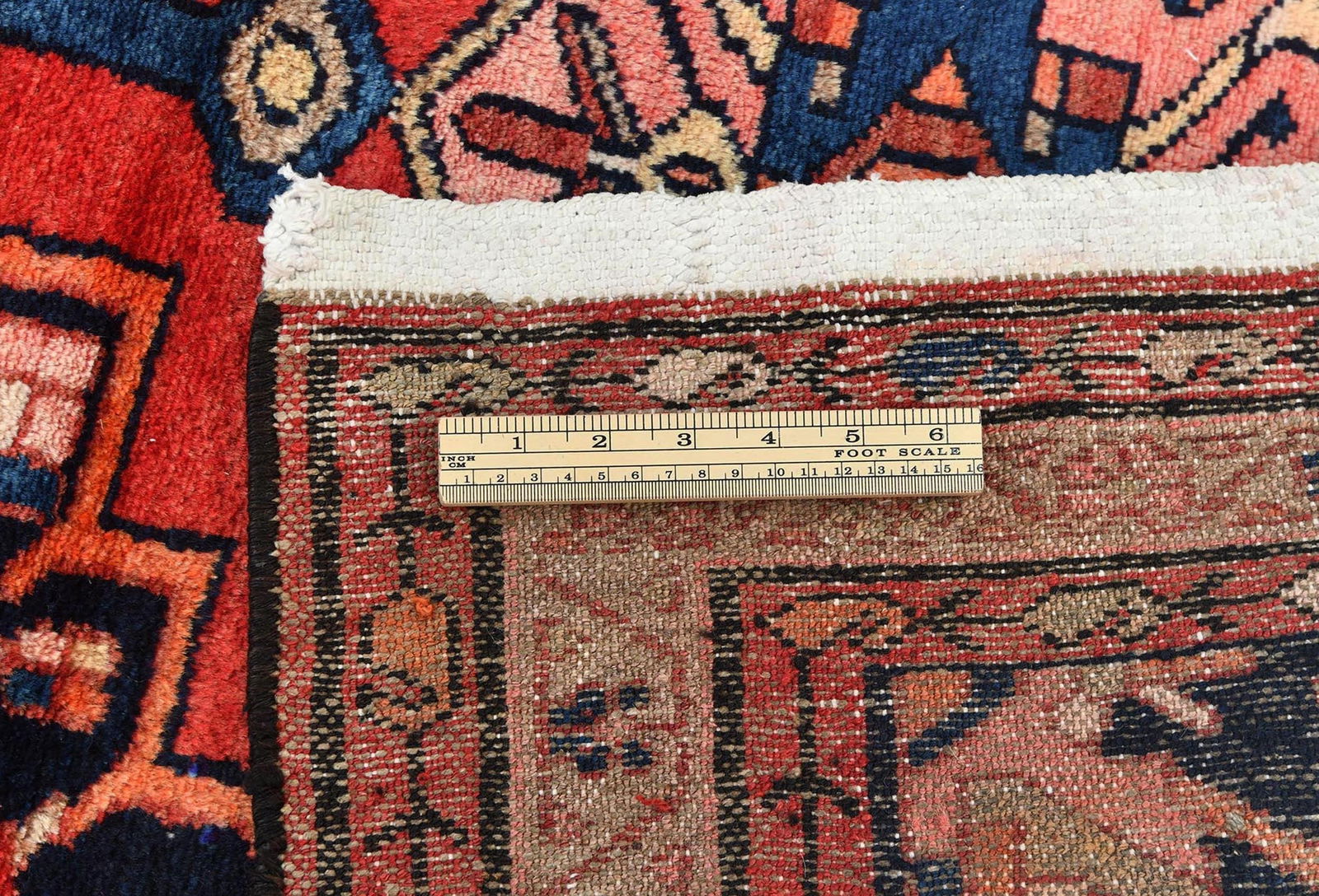 Vintage Red Tribal 3'7X9'10 Hamedan Persian Runner Rug - 11
