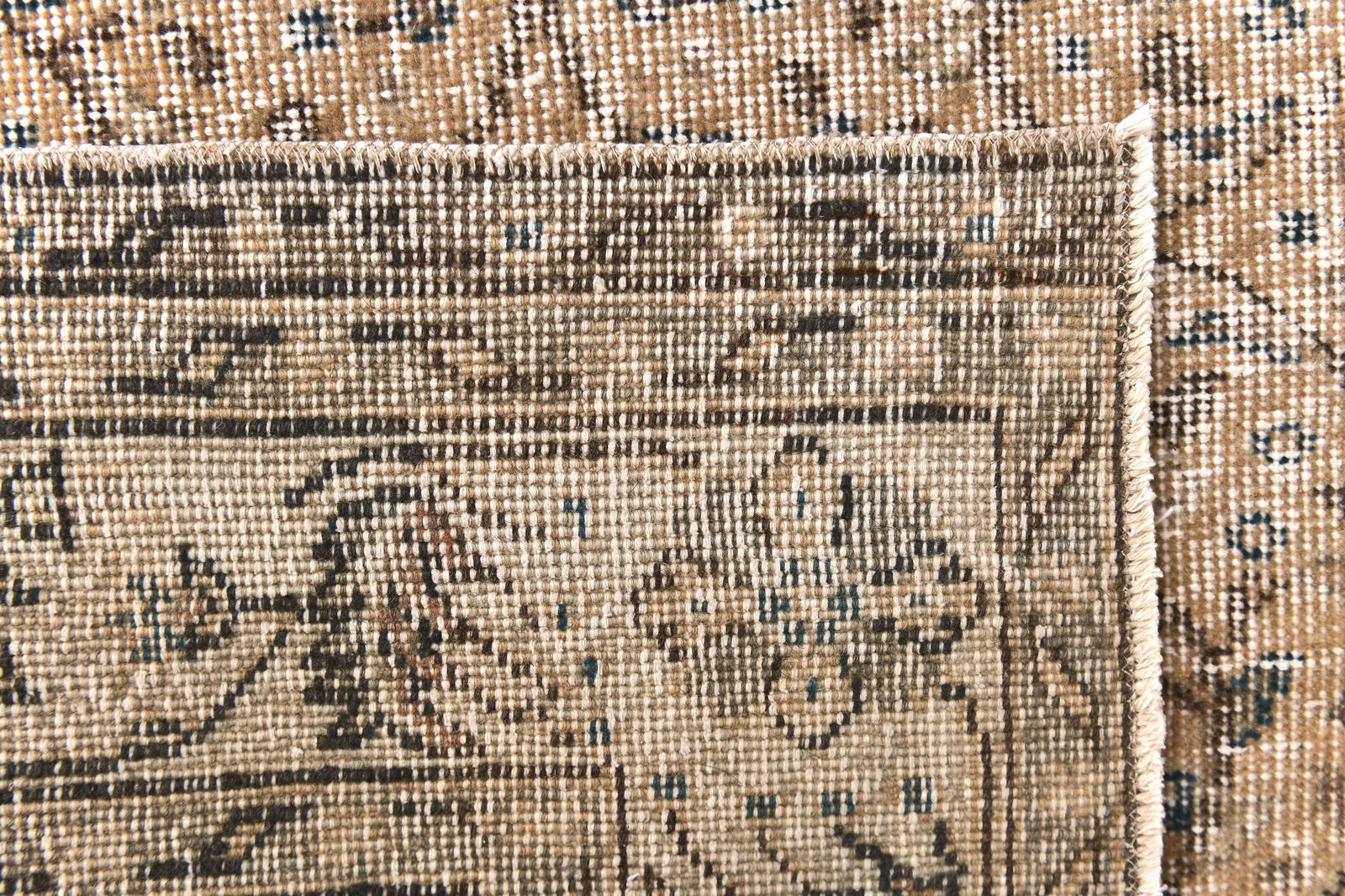 6'4'' x 10'1'' Handmade Vintage Wool Rug - 240652 - 11