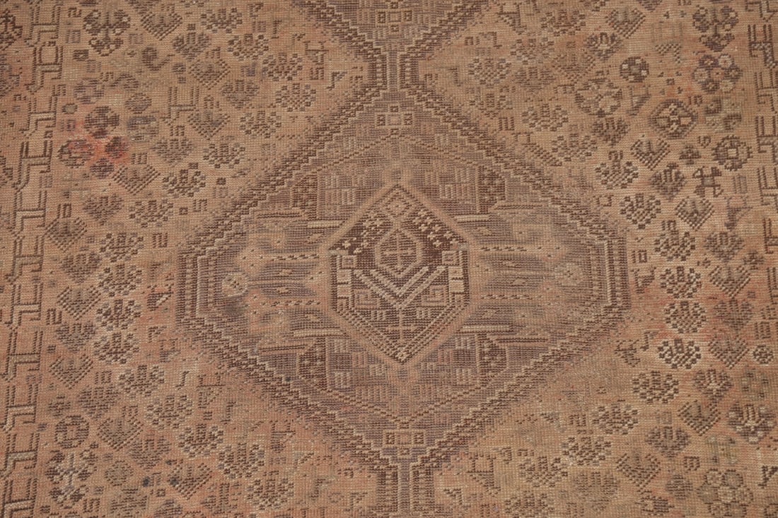 Antique Tribal Shiraz Persian Area Rug 6x9 - 5