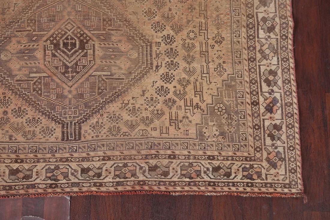 Antique Tribal Shiraz Persian Area Rug 6x9 - 7