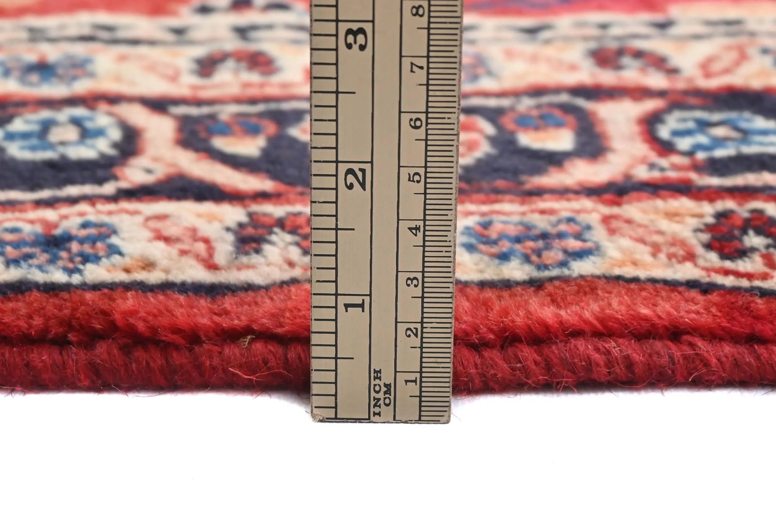 Vintage Red Floral Tribal 3'7X5'6 Hamedan Persian Rug - 10