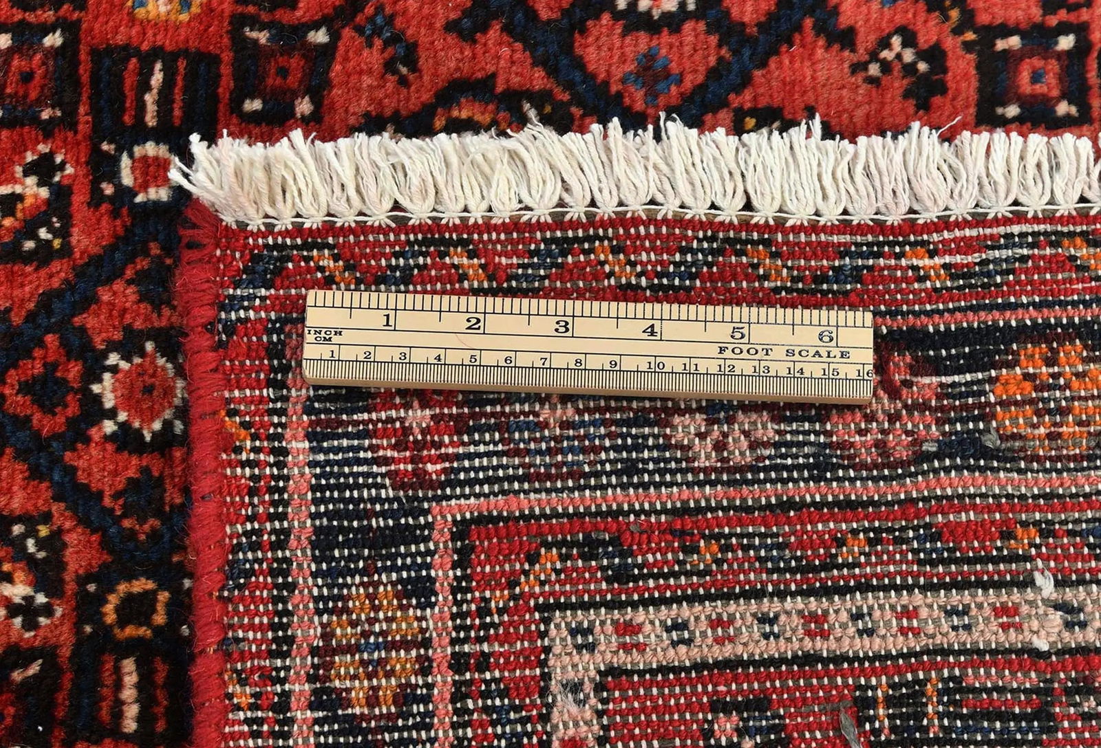 Vintage Red Floral Tribal 3X13 Hamedan Persian Runner Rug - 11