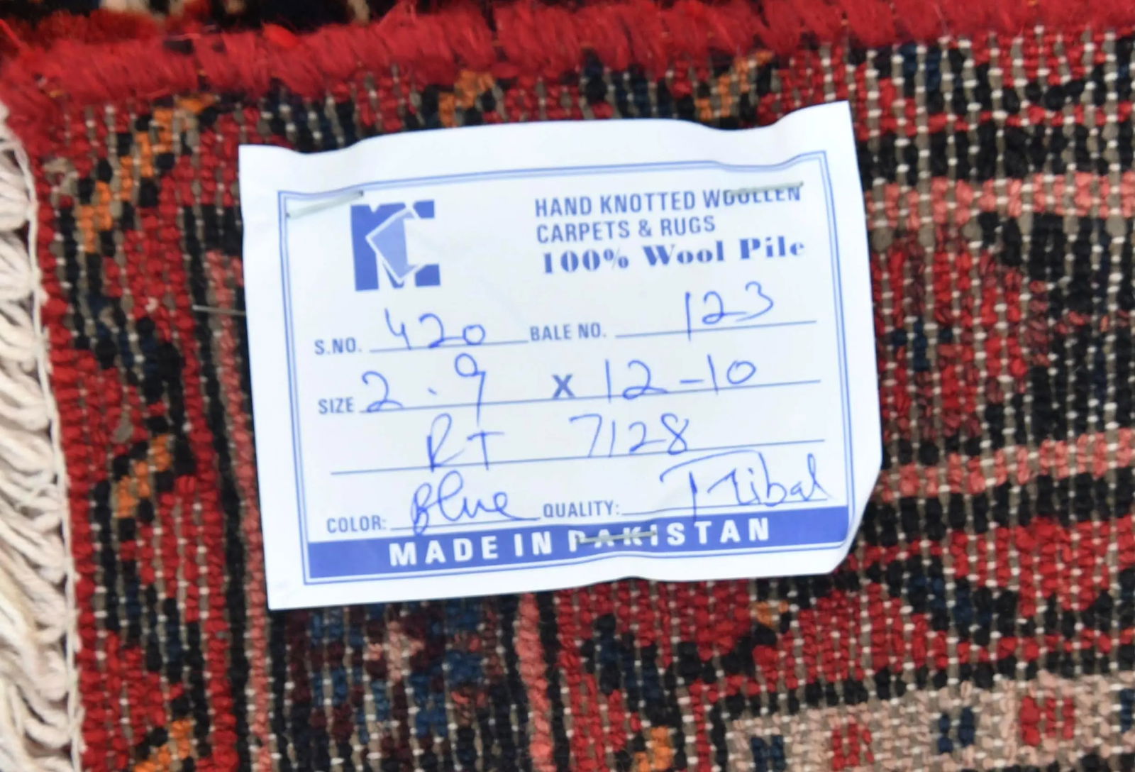 Vintage Red Floral Tribal 3X13 Hamedan Persian Runner Rug - 13