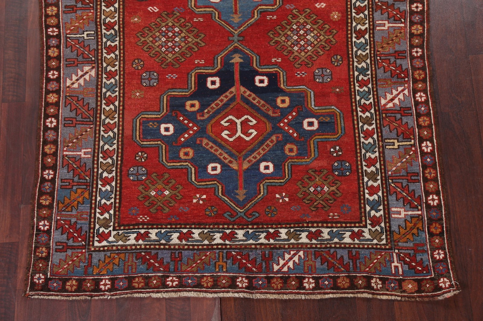 Pre-1900 Antique Vegetable Dye Kazak Oriental Rug 5x7 - 6