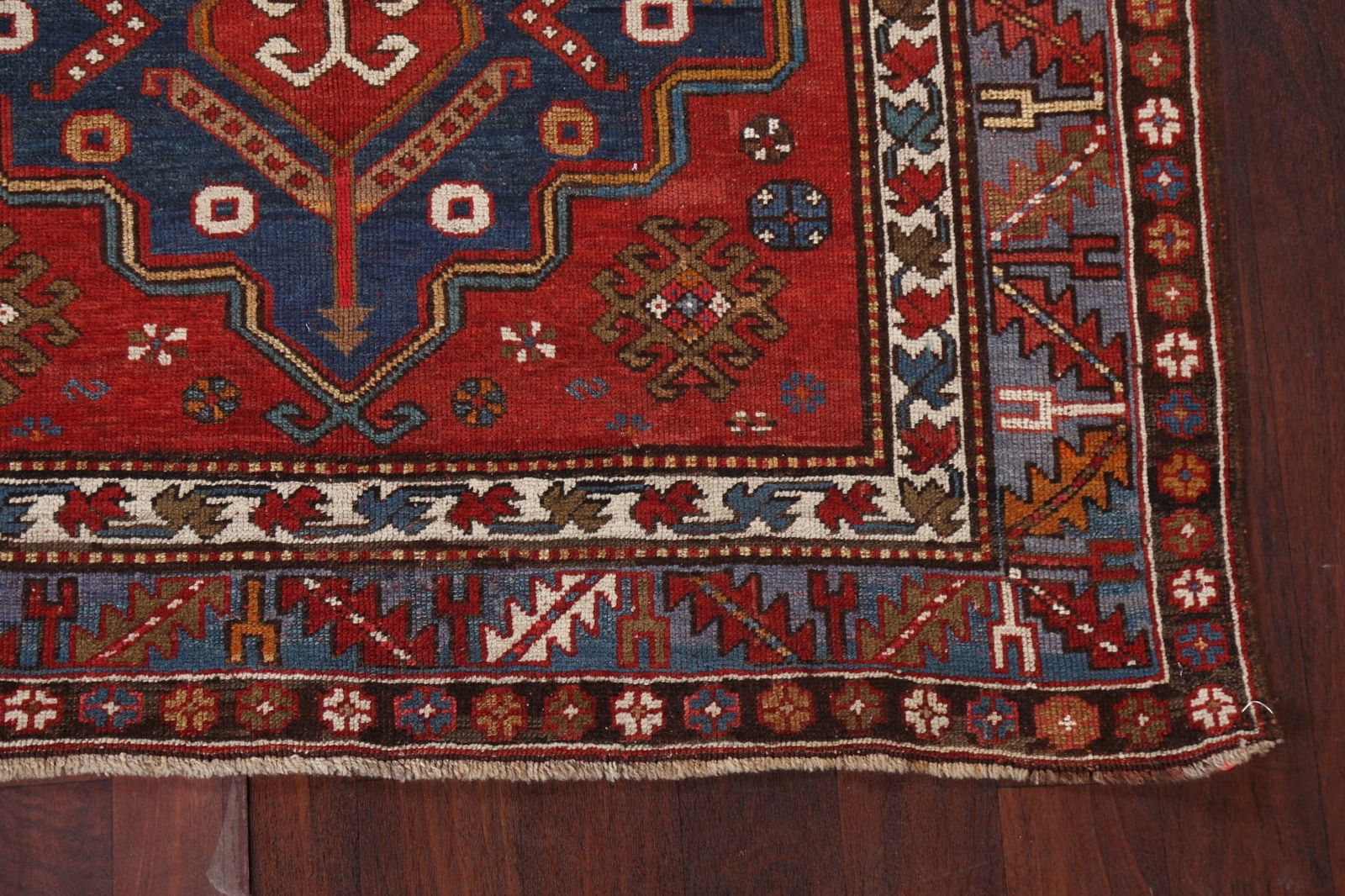 Pre-1900 Antique Vegetable Dye Kazak Oriental Rug 5x7 - 7