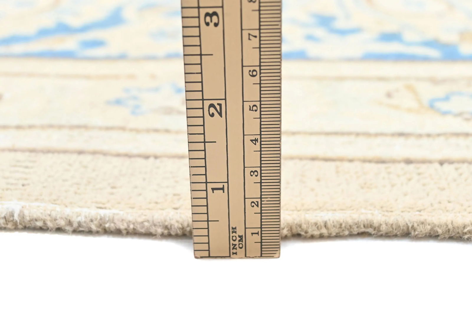 Antique Muted Beige Floral 9X12 Distressed Vintage Oriental Rug - 9