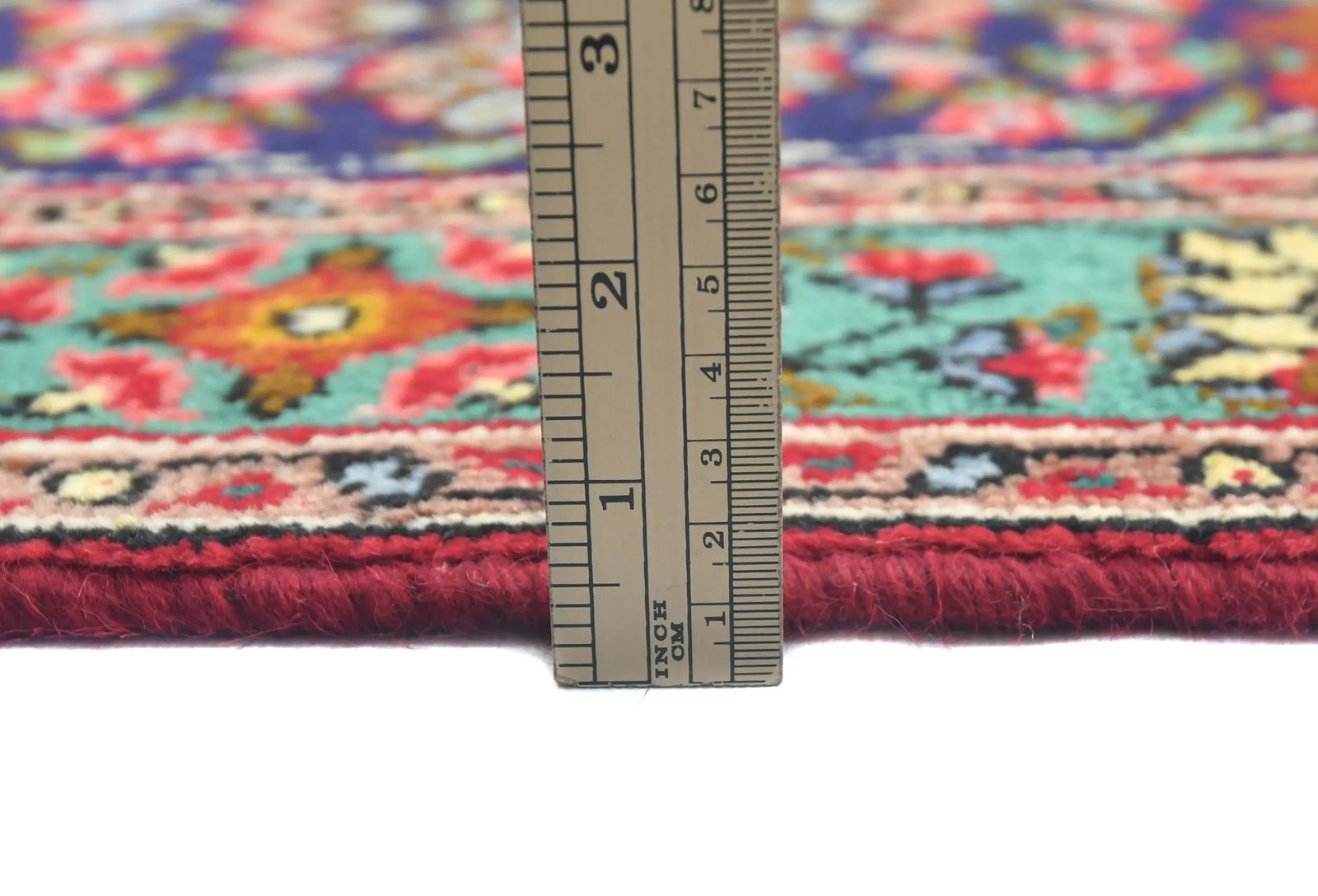 Vintage Red Floral Traditional 10X13 Tabriz Persian Rug - 10