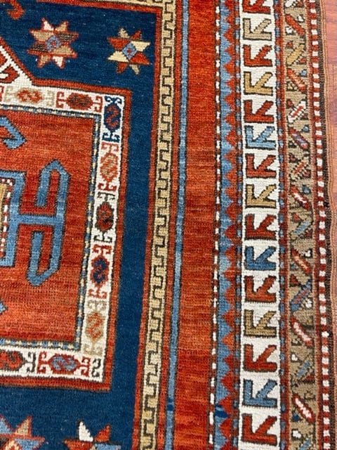 Antique kazak caucasian rug-5009 - 5