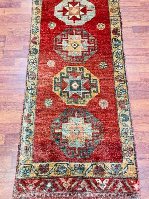 Antique Tiurkish Caucasian Runner-4878 - 2