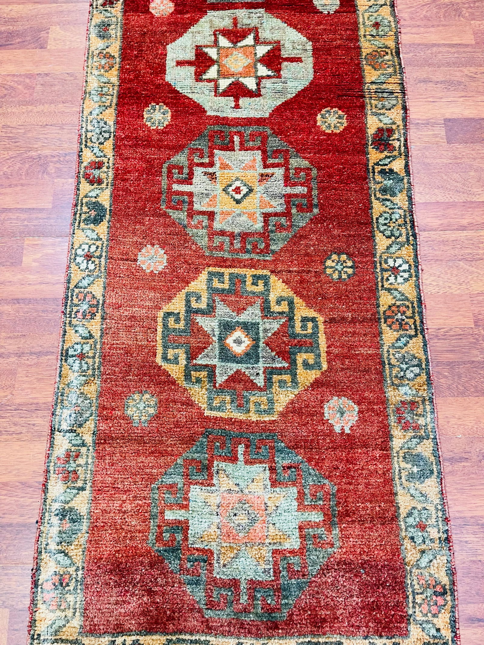 Antique Tiurkish Caucasian Runner-4878 - 3