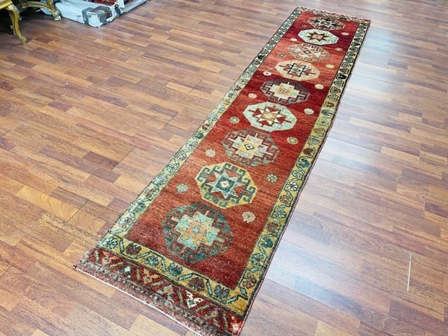 Antique Tiurkish Caucasian Runner-4878 - 8