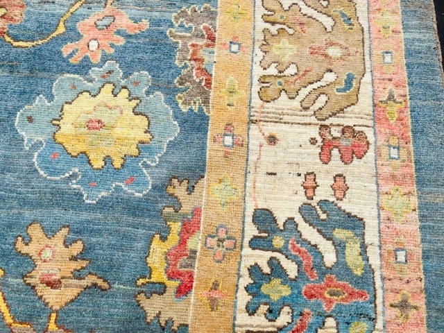 Decorative Vintage Large Turkish Ushak Rug-4871 - 7