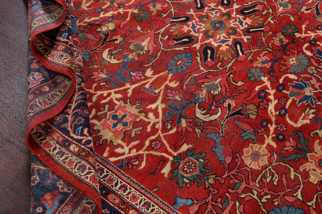 Antique Vegetable Dye Mahal Persian Area Rug 10x14 - 19