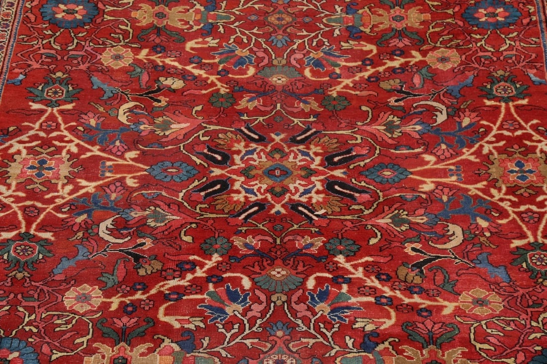 Antique Vegetable Dye Mahal Persian Area Rug 10x14 - 4