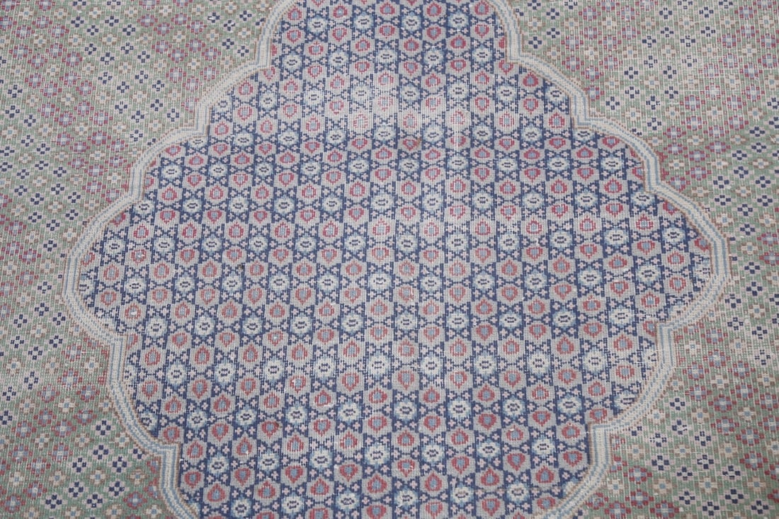 Antique Distressed Kerman Persian Area Rug 10x12 - 10