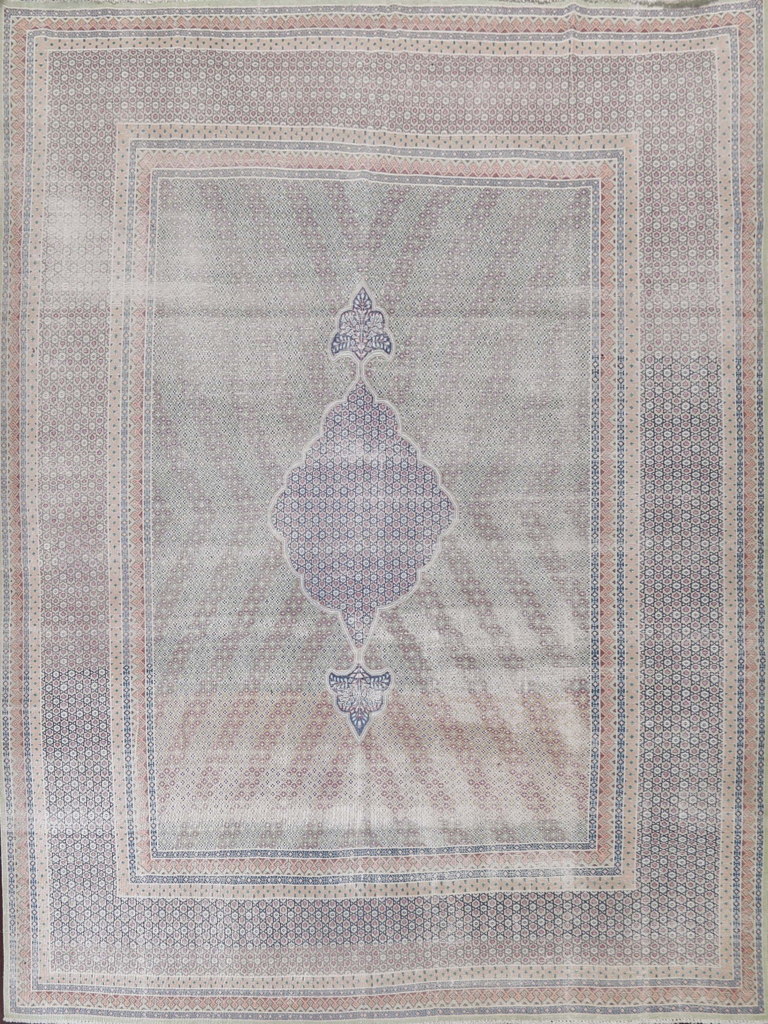 Antique Distressed Kerman Persian Area Rug 10x12: Title:Antique Distressed Kerman Persian Area Rug 10x12Origin:A Beautiful Genuine Iran ( Persia ) Kerman rug is Hand Knotted by skillful weavers in Iran ( Persia ) with 100% Wool Material. This rug is