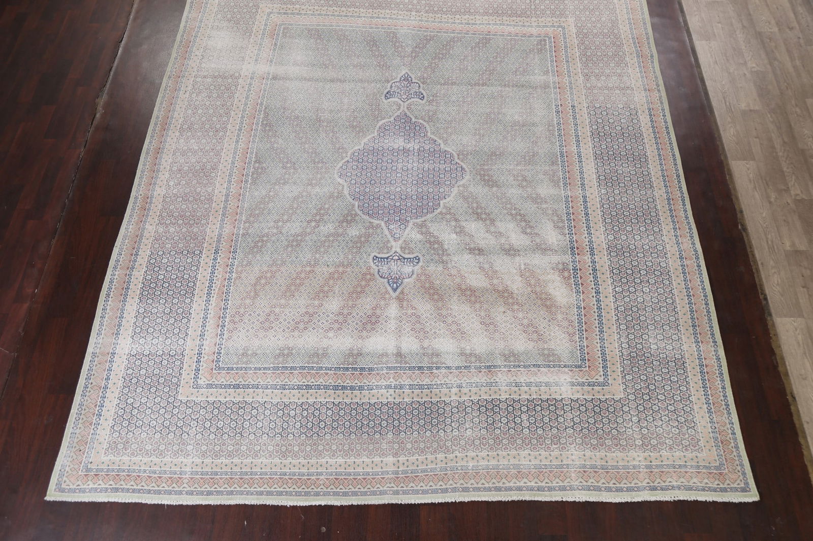 Antique Distressed Kerman Persian Area Rug 10x12 - 5