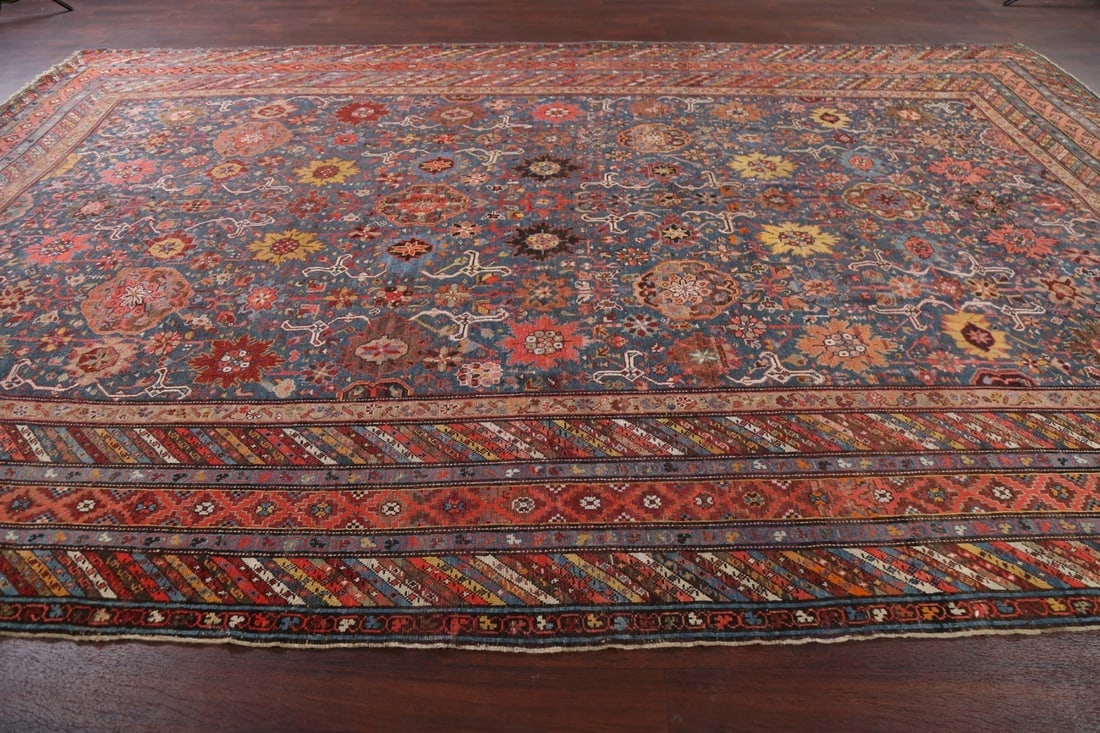Pre-1900 Antique Vegetable Dye Kazak Oriental Rug 10x16 Masterpiece - 17
