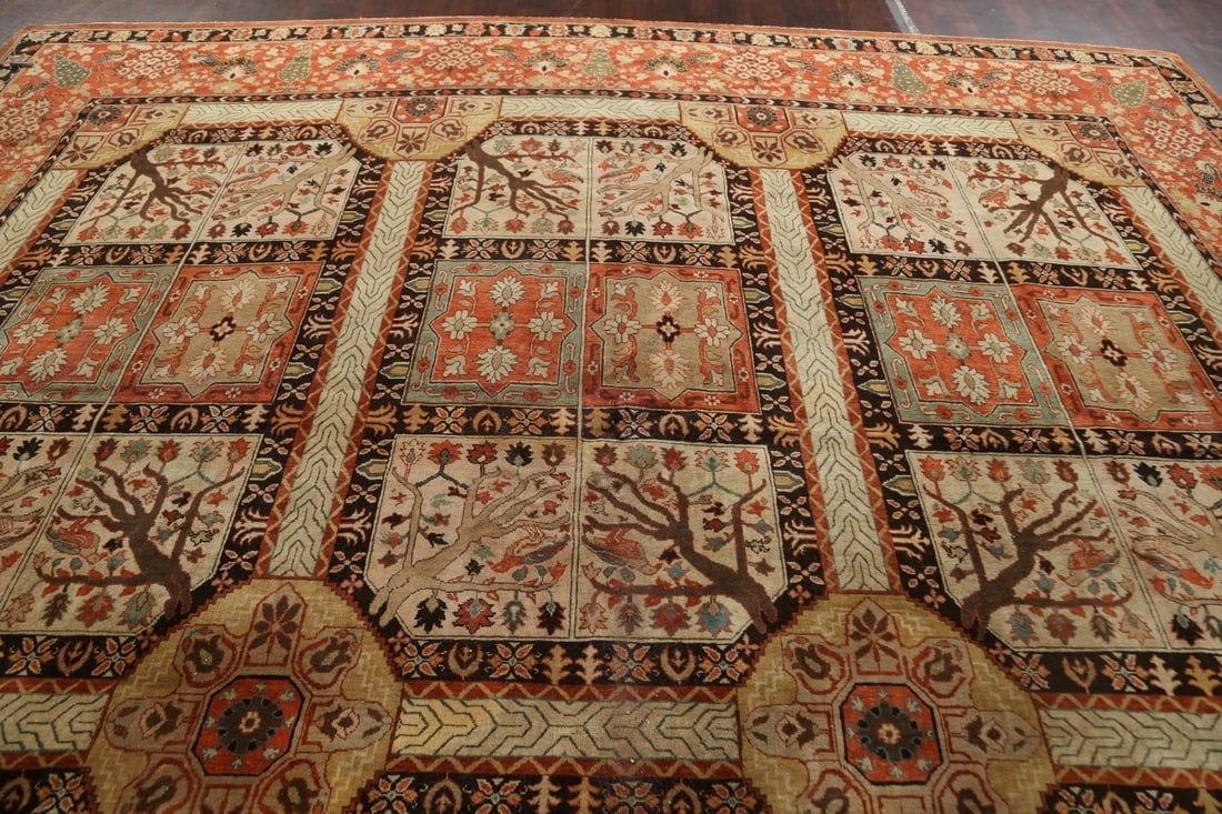 Antique Vegetable Dye Tabriz Haj Jalili Persian Rug 14x20 - 11