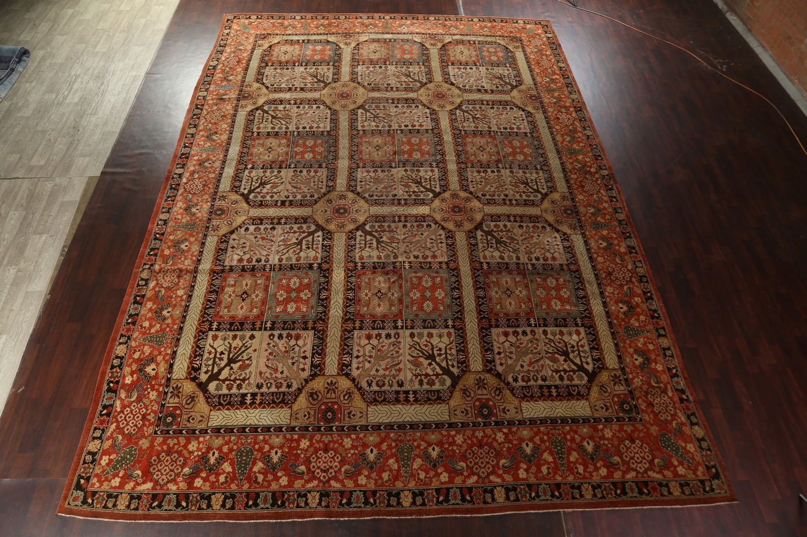 Antique Vegetable Dye Tabriz Haj Jalili Persian Rug 14x20 - 17